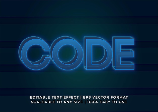Vector 3d blue transparent title text effect
