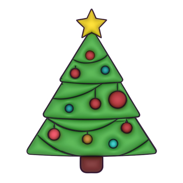 Vector a 3d christmas tree vector