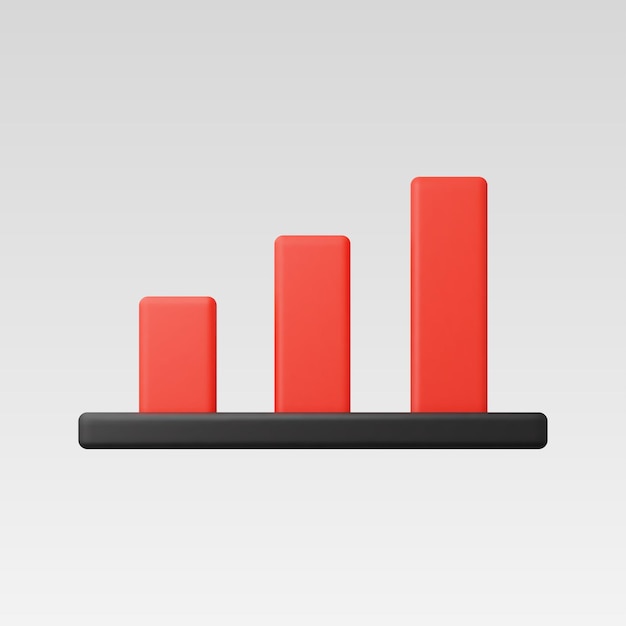 Vector 3d graph chart icon vector illustration