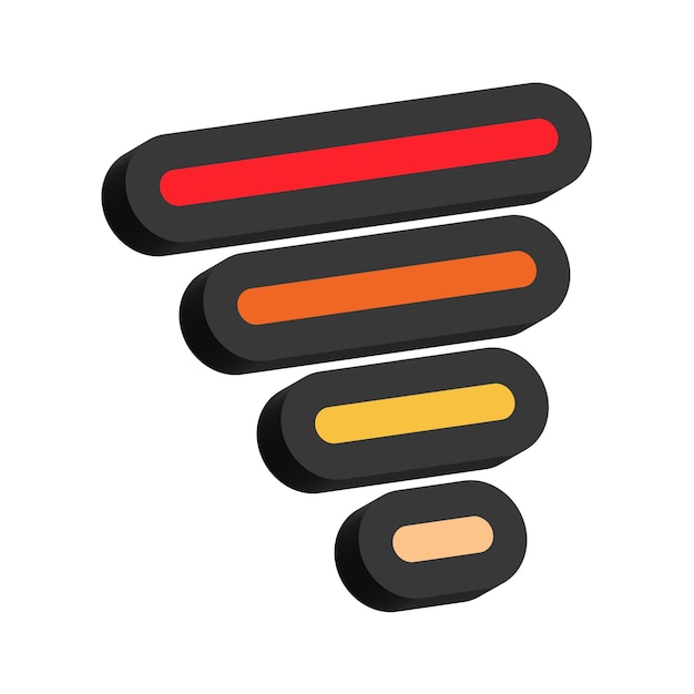 Vector 3d illustration of filter isolated on white background