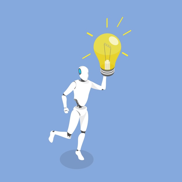 Vector 3d isometric flat vector illustration of innovative business idea