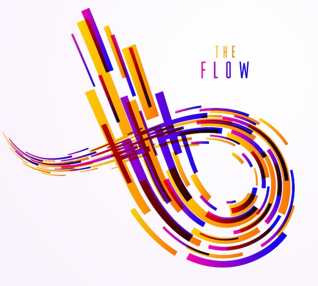 Vector 3d lines vector scientific or technical abstract background, future technology and science theme, dynamic motion elements design, template for ads or poster or cover.