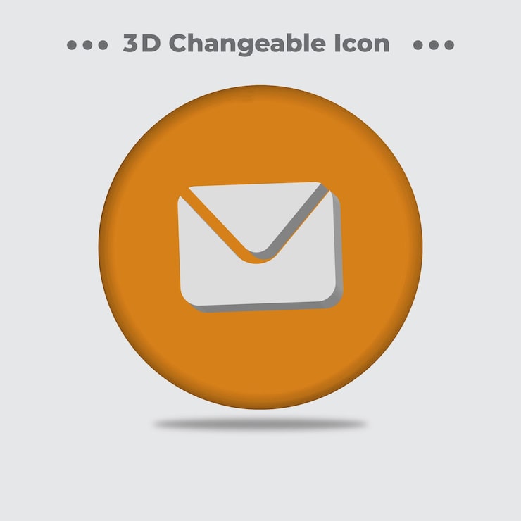 3d message changeable icon design
