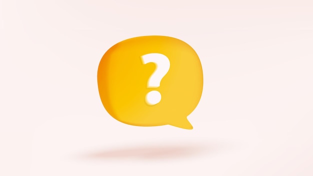 Vector 3d question mark icon sign or ask faq and qa answer solution information have a question question an