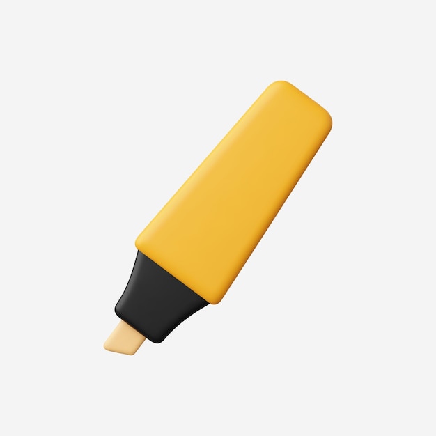 Vector 3d realistic highlighter icon vector illustration