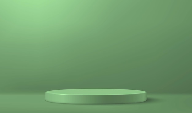 Vector 3d realistic podium or pedestal on empty studio background