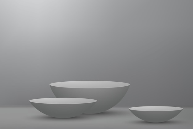 Vector 3d realistic podium or pedestal on white background