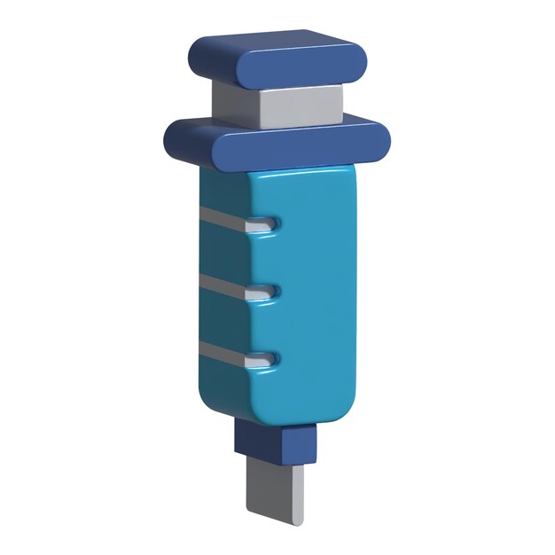Vector 3d render syringe