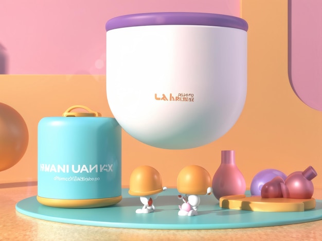 Vector 3d rendering of food and drinks 3d rendering of food and drinks