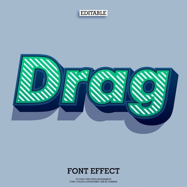 3d typography text with stripe