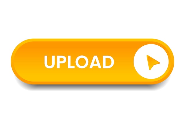 Vector 3d upload download button icon upload icon down arrow bottom side symbol click here button save