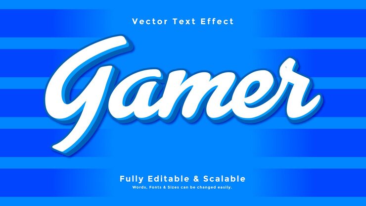 3D Vector Text Effect Fully Editable  Print Ready