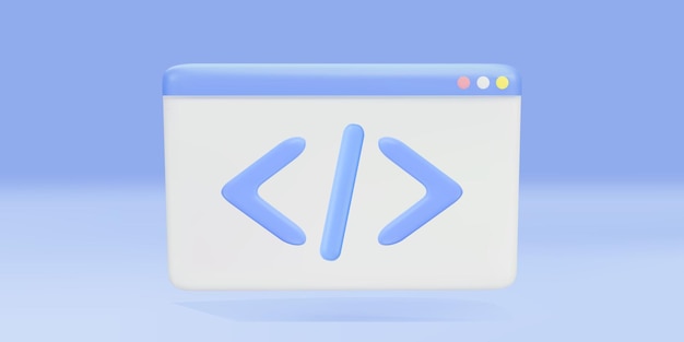 Vector 3d web development concept website coding web page