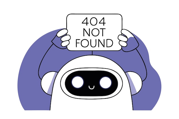 Vector 404 connection error concept design