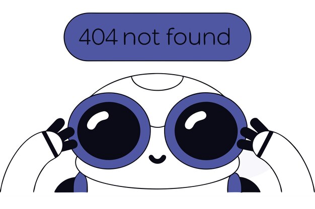 Vector 404 connection error concept design