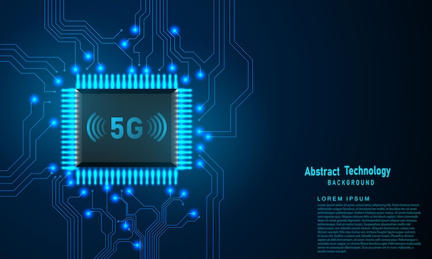 Vector 5g technology modern design digital concept. abstract texture background