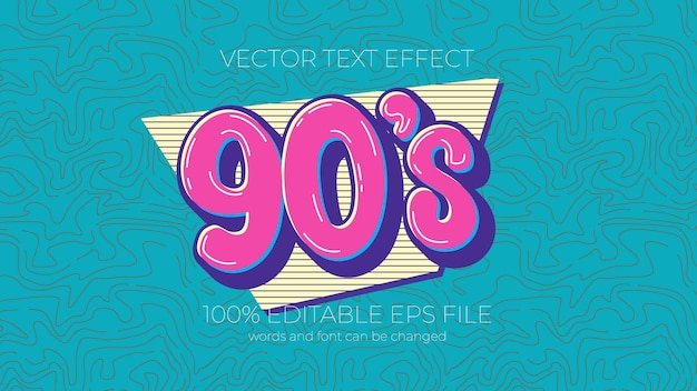 9039s text effect style eps editable retro text effect