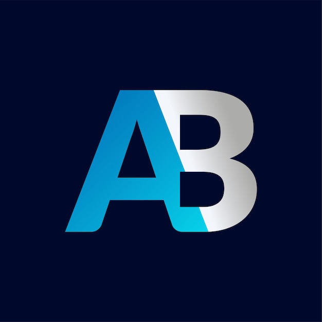 Vector ab letter logo template illustration design