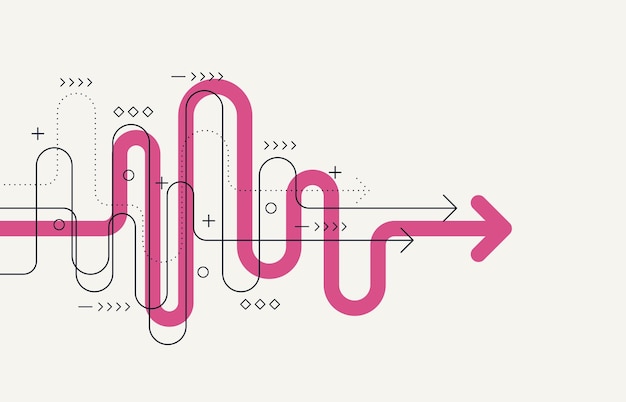 Vector abstract arrow direction technology background high speed hitech