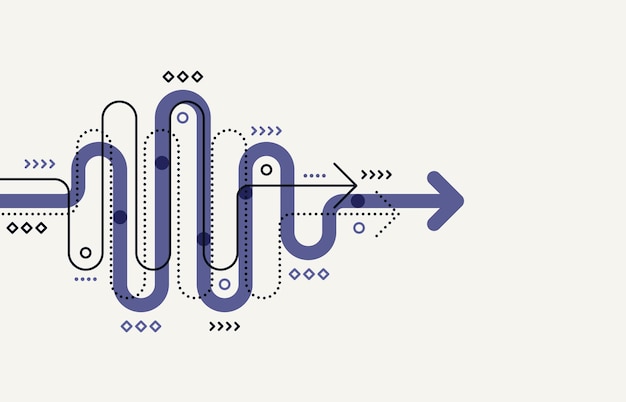 Vector abstract arrow direction technology background