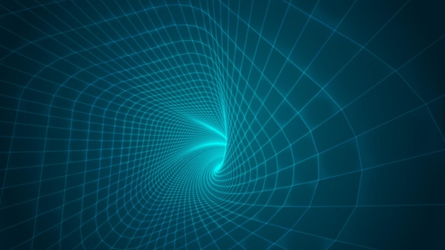 Vector abstract background of bright glowing particles and paths. vector illustration