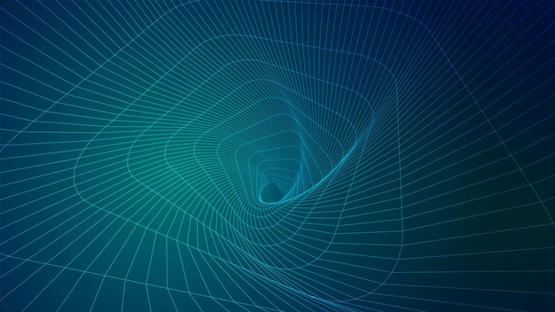 Vector abstract background of bright glowing particles and paths. vector illustration