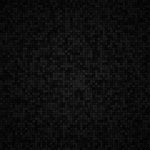 Vector abstract background of small squares or pixels in black and gray colors