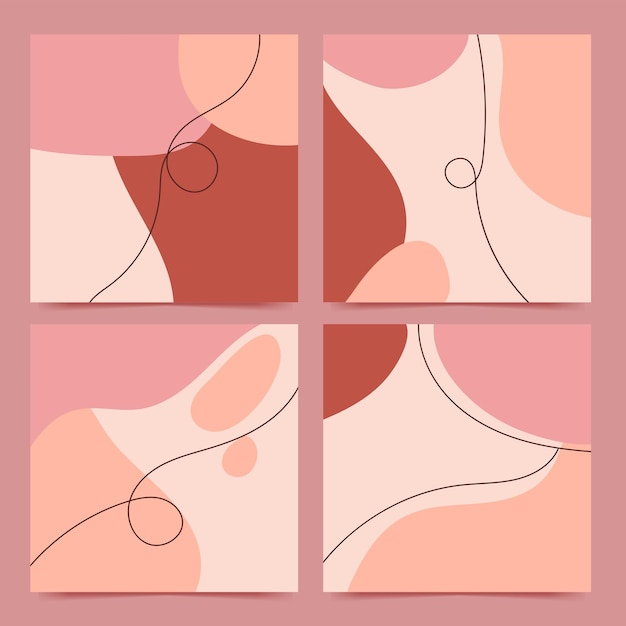 Vector abstract background social media template