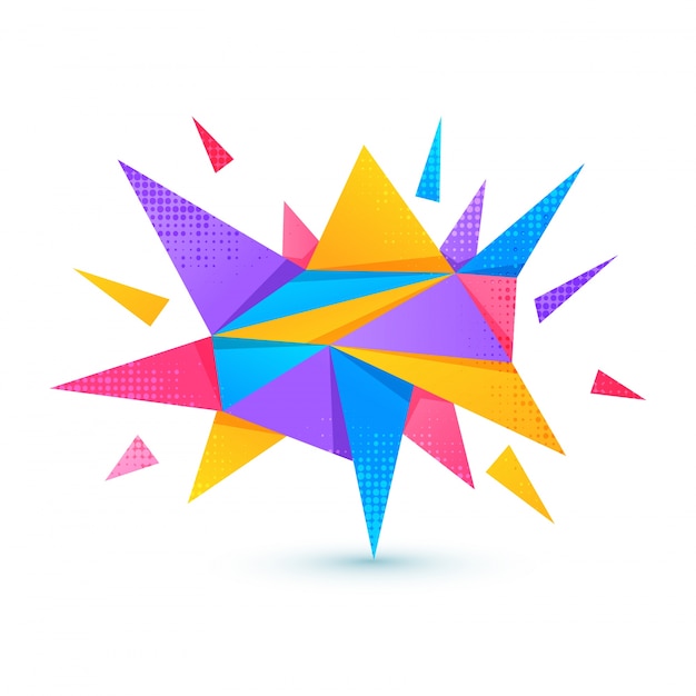 Vector abstract background with colorful triangles.