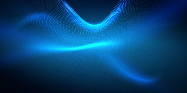 Vector abstract background with dynamic particle mist network