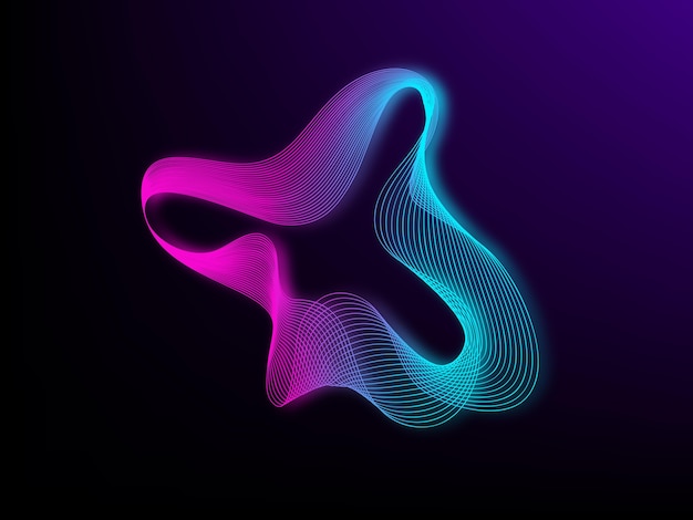 Vector abstract blend shape background