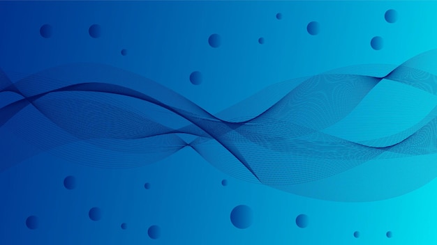 Vector abstract blue background wave design