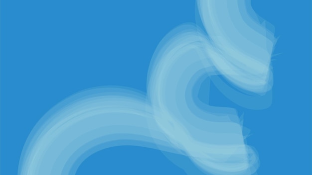 Vector abstract blue background with white wave line brush