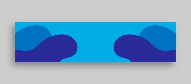 Vector abstract blue linkedin banner design