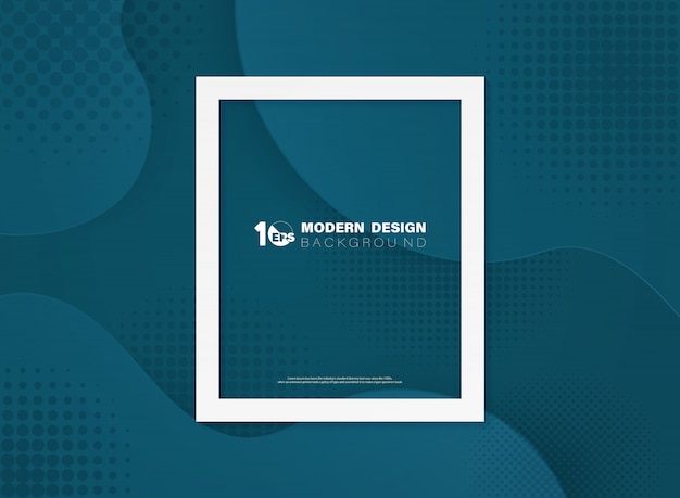 Vector abstract blue overlap design template