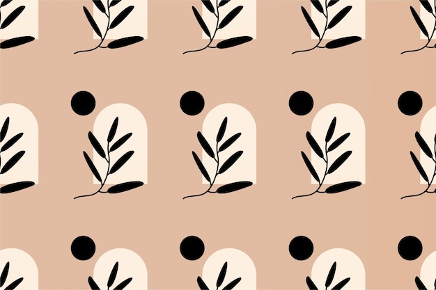 Vector abstract boho floral seamless pattern background