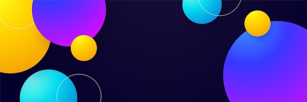Vector abstract circle colorful banner background color gradient abstract background with dynamic wave line effect vector abstract graphic design banner pattern background web template