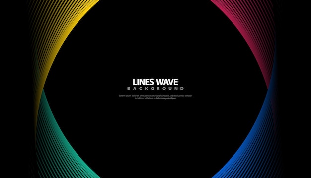 Vector abstract colorful curve line background modern design