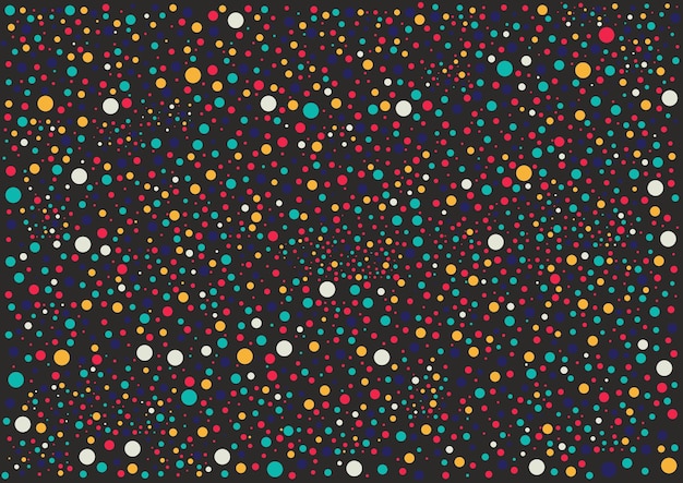 Vector abstract colorful dotted background vector black backdrop night sky with stars space for text