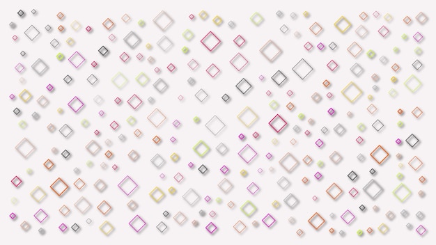 Vector abstract colorful floating diamond squares pattern background