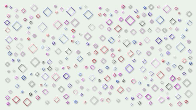 Vector abstract colorful floating diamond squares pattern background