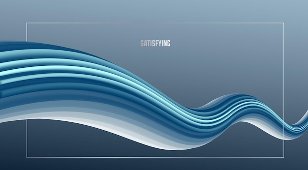 Vector abstract colorful fluid vector background, dimensional gradient shape element for design, flowing 3d wave, color dynamic motion layout.