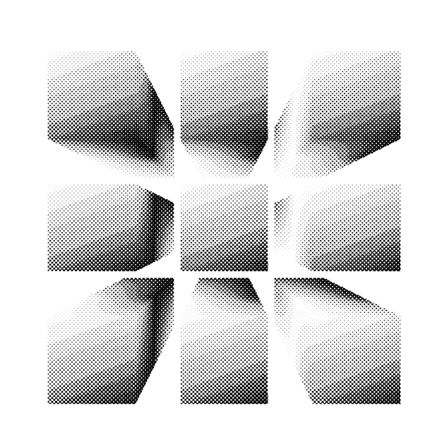 Vector abstract composition . dots in perspective. halftone dots texture .contemporary vector design