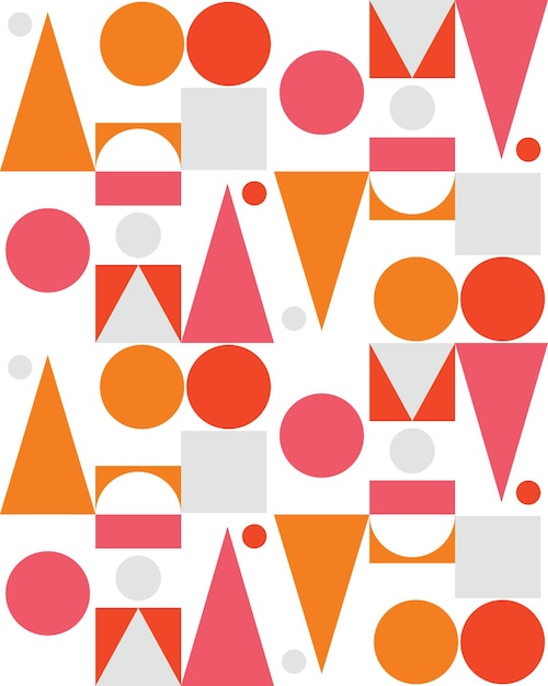 Vector abstract cubism vector pattern design for modern art and graphic projects neoplasticism bauhaus