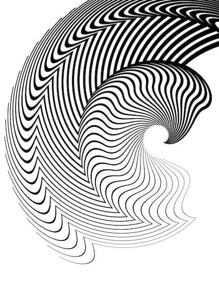 Vector abstract design element on white background of twist lines31