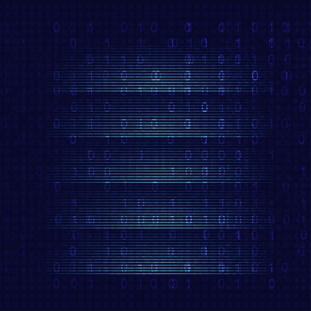 Vector abstract digital binary code computer background