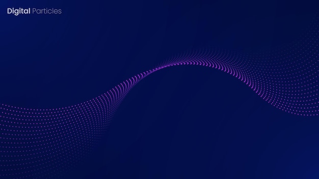 Vector abstract digital particles mesh background