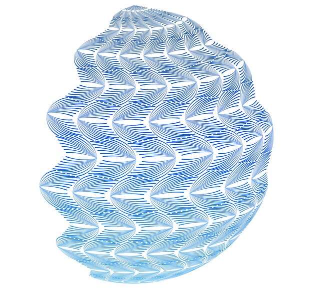 Vector abstract digital sphere with gradient lines futuristic globe design symbolizing big data neural networks blockchain technology innovation and global connection for hitech projects and present