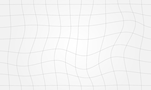 Vector abstract distorted grid background. thin black line on white