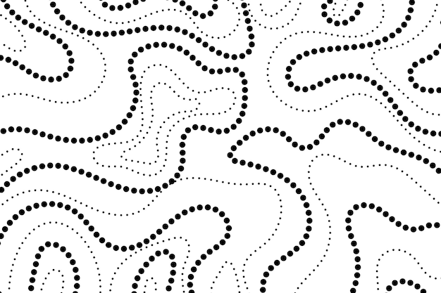 Vector abstract dotted wave line background design